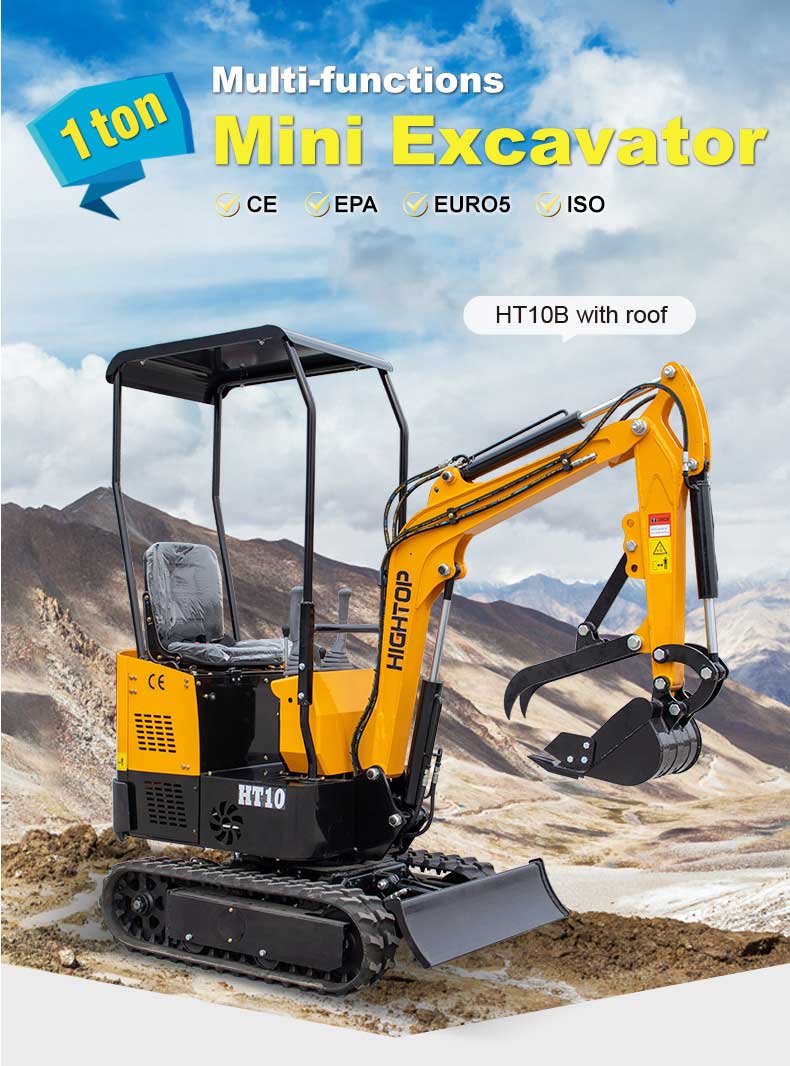 Mini-excavatrice sur chenilles 1T 